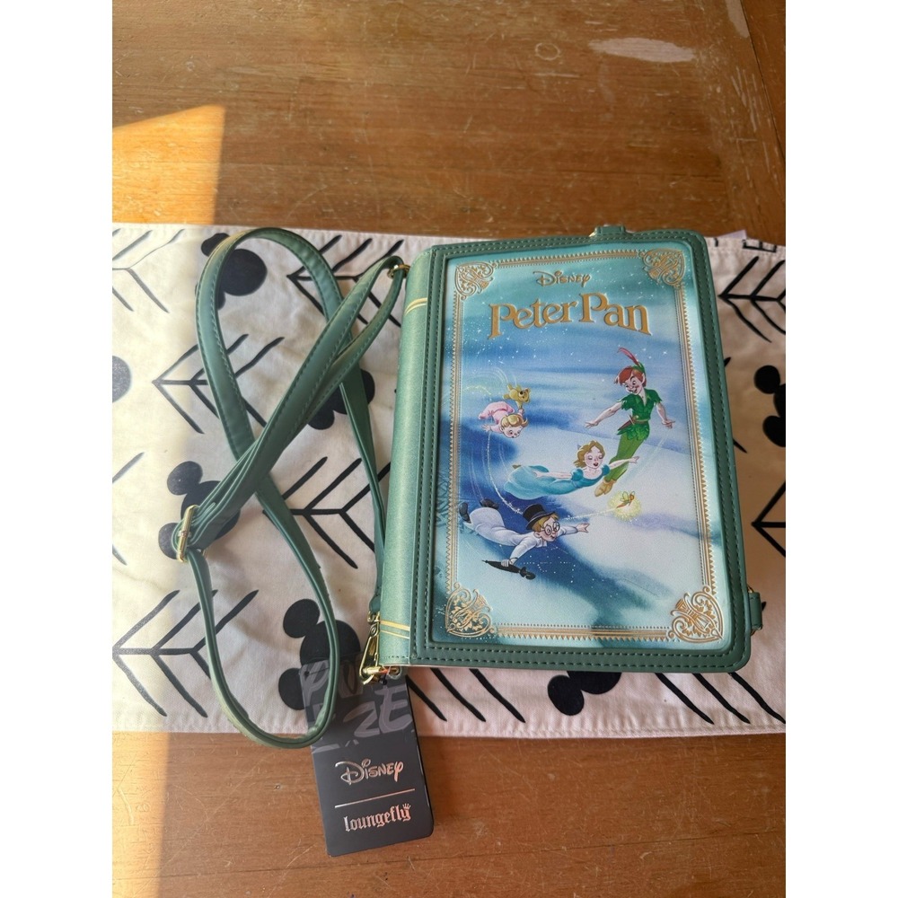 Loungefly Disney Peter Pan Classic Story Book Series Convertible Backpack NEW